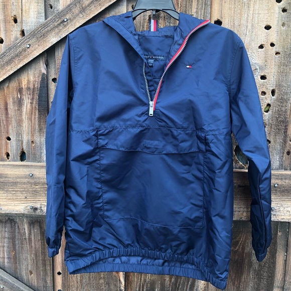 tommy hilfiger navy windbreaker